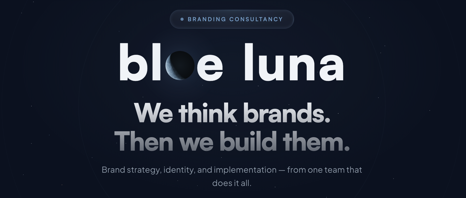 Blue Luna branding consultancy &mdash; We think brands. Then we build them.